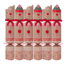 Gingerbread Christmas Crackers Pack of 6 Hats