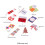 Festive Christmas Crackers White Gold Wreath Pack 3
