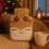Christmas Hot Water Bottle White Plush Fluffy 2