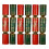 Festive Christmas Crackers Green Red Reindeer Pack 1