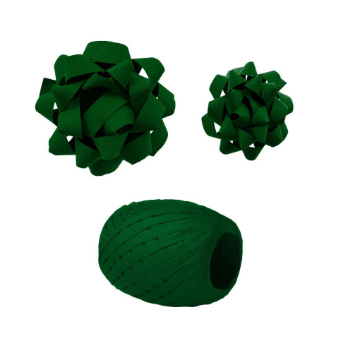 Christmas Bow Set Red Green 21 Piece Kraft Paper 2