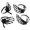 4Stk Kreative Halloween Napkin Buckles Handform 1