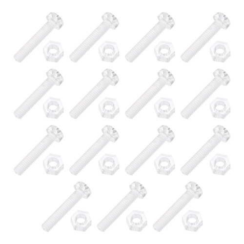 30Pièces Boulons Vis Transparent Assemblage Sécurisé Durable 2
