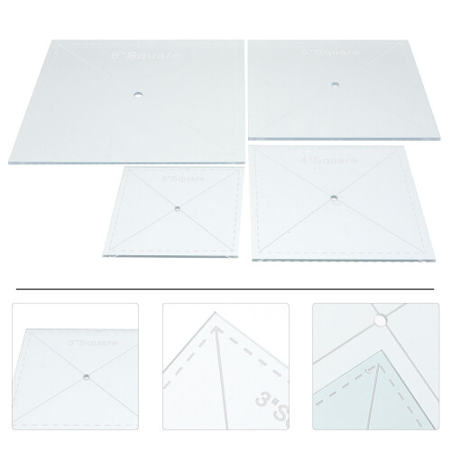 4St Professionella Sylinjaler Tyg Syfogar Linjaler Patchwork Verktyg 2