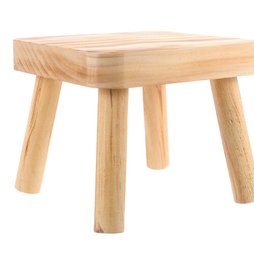 Wood Stool Bytestol Puff Stegtrappa Hushålls