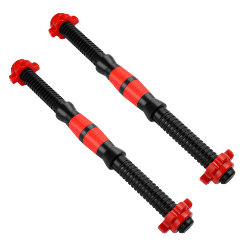 2St 40 Cm Hantelstänger Spinlås Och 4 Mutter För Styrketräning