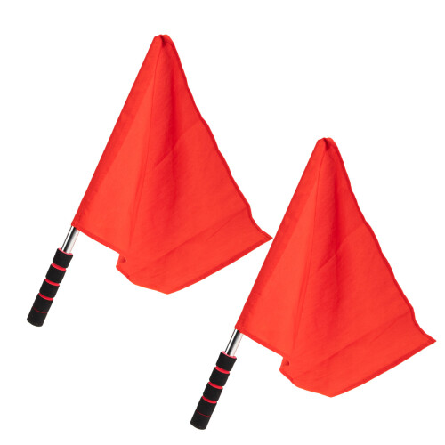 2St Matchflagg Trafiksignalflaggor Varningsflaggor Vävande