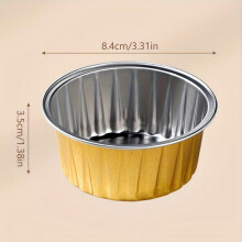 (Golden, 20pcs) Air Fryer Baking Tin Foil Box, 20pcs/set Disposable Baking Box, Kitchen Cookware for Home Dining Room Outdoor Picnic, Lid Not Included