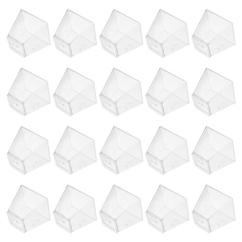 100Pcs 60Ml Hårdplast Kvadratiska Dessertkoppar 2