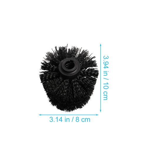 5Pcs Plastborstehuvuden Boll För Badrum Svart 1
