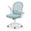 (Green) Mesh Office Chair Flip-Up Arms Adjustable Desk Chair 2