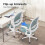 (Green) Mesh Office Chair Flip-Up Arms Adjustable Desk Chair 4