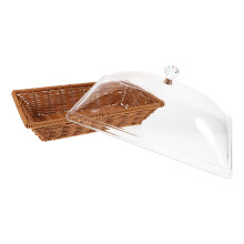 1 Set Brödkorg Med Transparent Lock, Serveringskorg För Mat