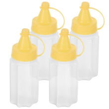 4 Mini Sausfles Voor Ketchup, Mosterd En Saladedressing