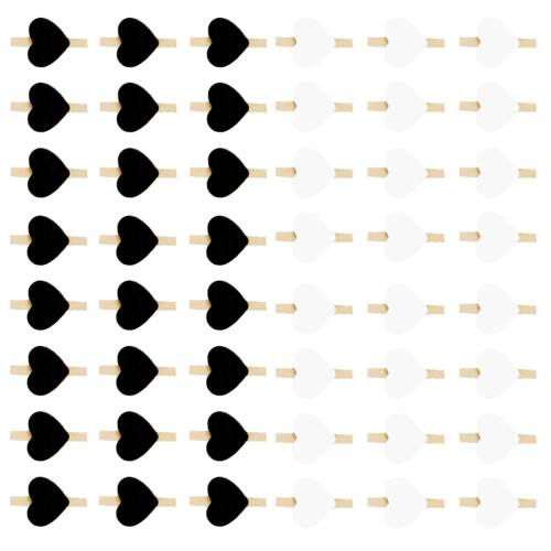 100Pcs 3Cm Hjärteformade Träklämmor För Hem & Fest
