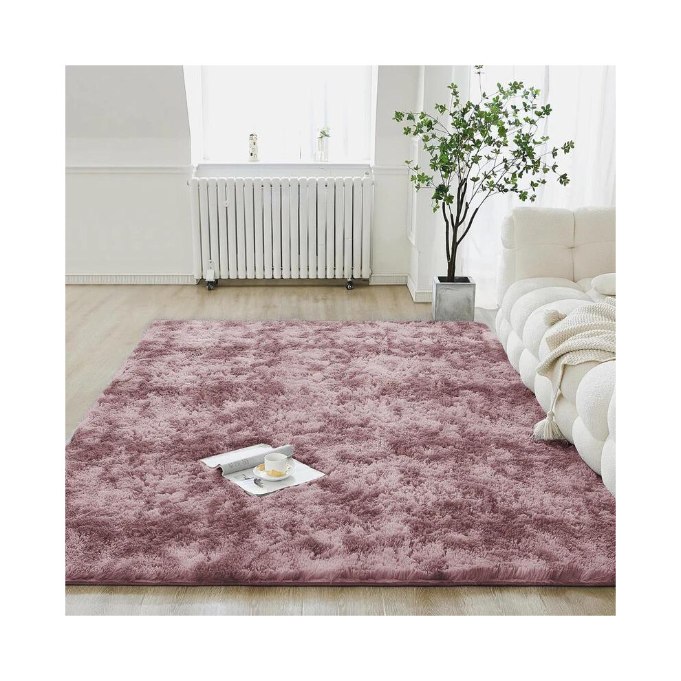 (Lilac, 80Cm X 150Cm) Moonlight Bedding Faux Fur Soft Fluffy Tie Dye Shaggy Rugs Fluffy Rug 5052987503307