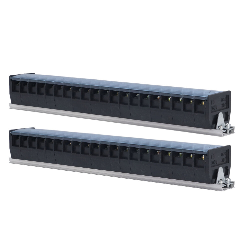 Dual Row 30A Terminal Block Strip For Neat Power Distribution 20 Positions 8371356820003