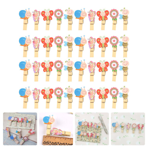 50Pcs Träklämmor För 1