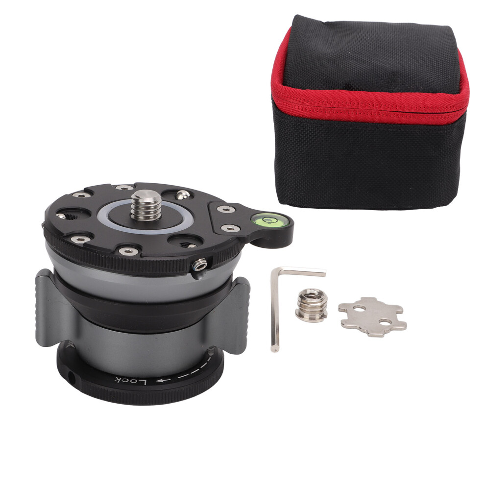 Aluminum Tripod Leveling Base With Bubble Level 1/4 3/8 Inch Thread 643505011685