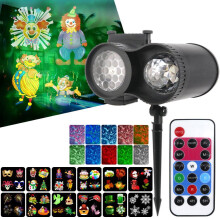 2 in 1 Waterproof Halloween Ocean Wave LED Projector with 12 Slides