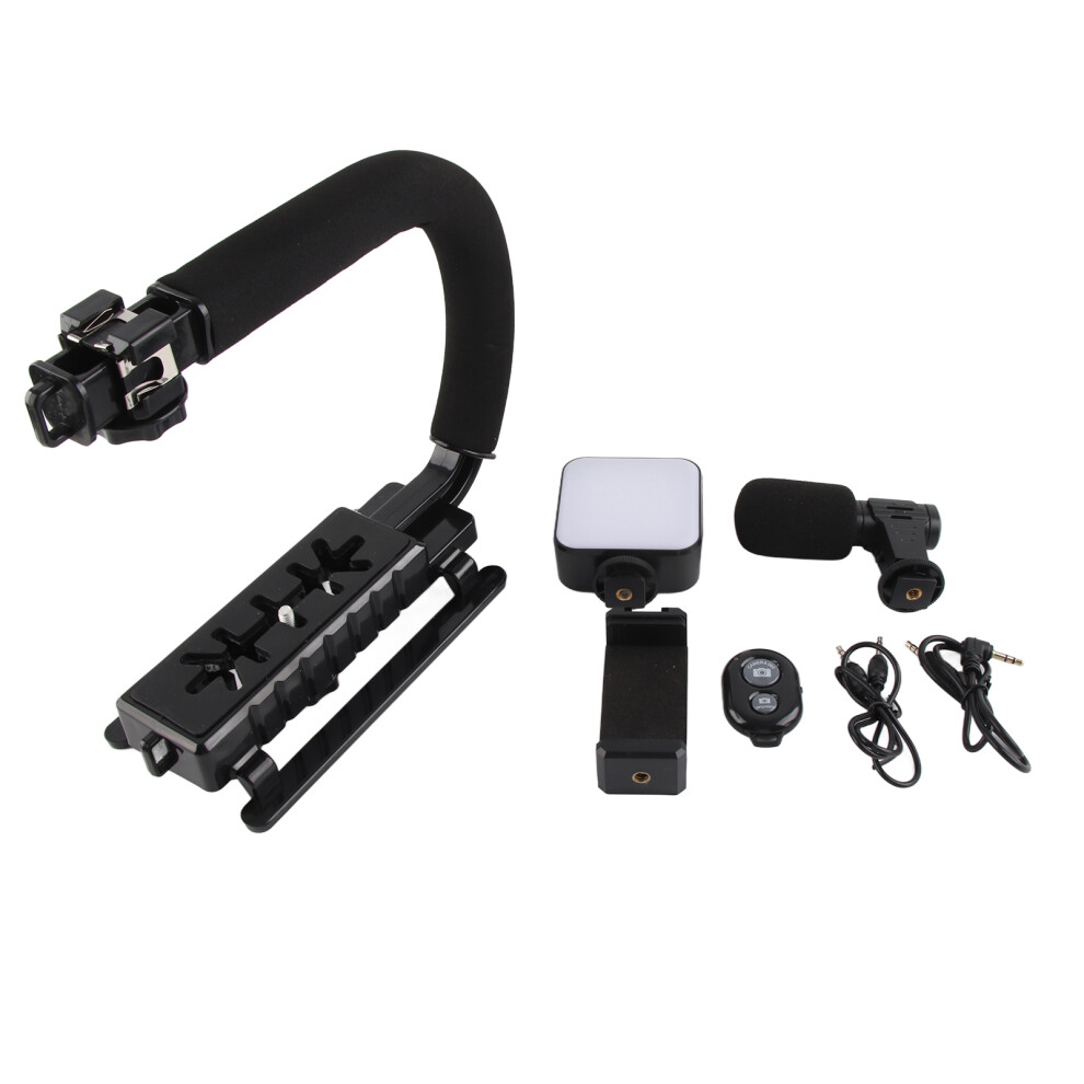 Handheld Video Stabilizer With Led Microphone U Shape Portable Light 643505012392