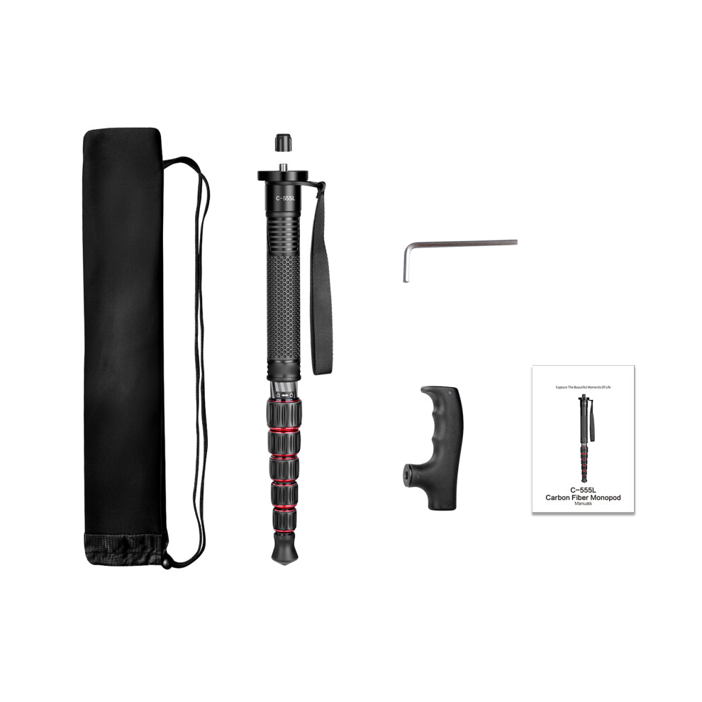 Carbon Fiber Camera Monopod 61In 10Kg Load 6-Section 643505176308