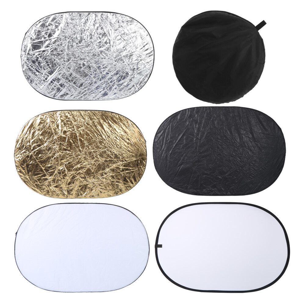 5 In 1 100X150cm Portable Background Reflector Diffuser White/Light 643505019889