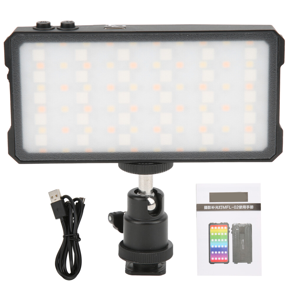 Manbily Mfl-02 Rgb Led Camera 3000-6500K Cold Shoe Ball Head Light 643505020120