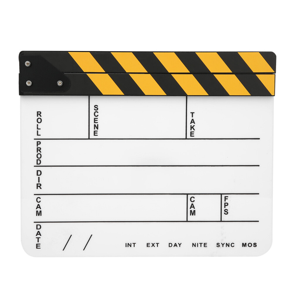 ( Stripe Board（Pav1ywe4）) 30X25cm Acrylic Clapperboard (Colorful Stripe) Yellow/White 643505028461