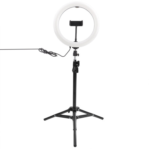 PULUZ 10in LED Ring Fill Light Set Soft Light Broadcast Lamp