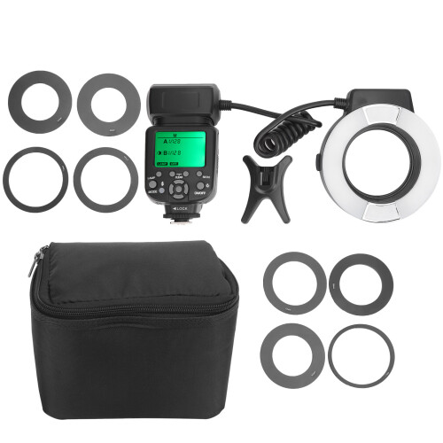 TTL Ring Shape Macro Flash with Adapter Ring for Nikon
