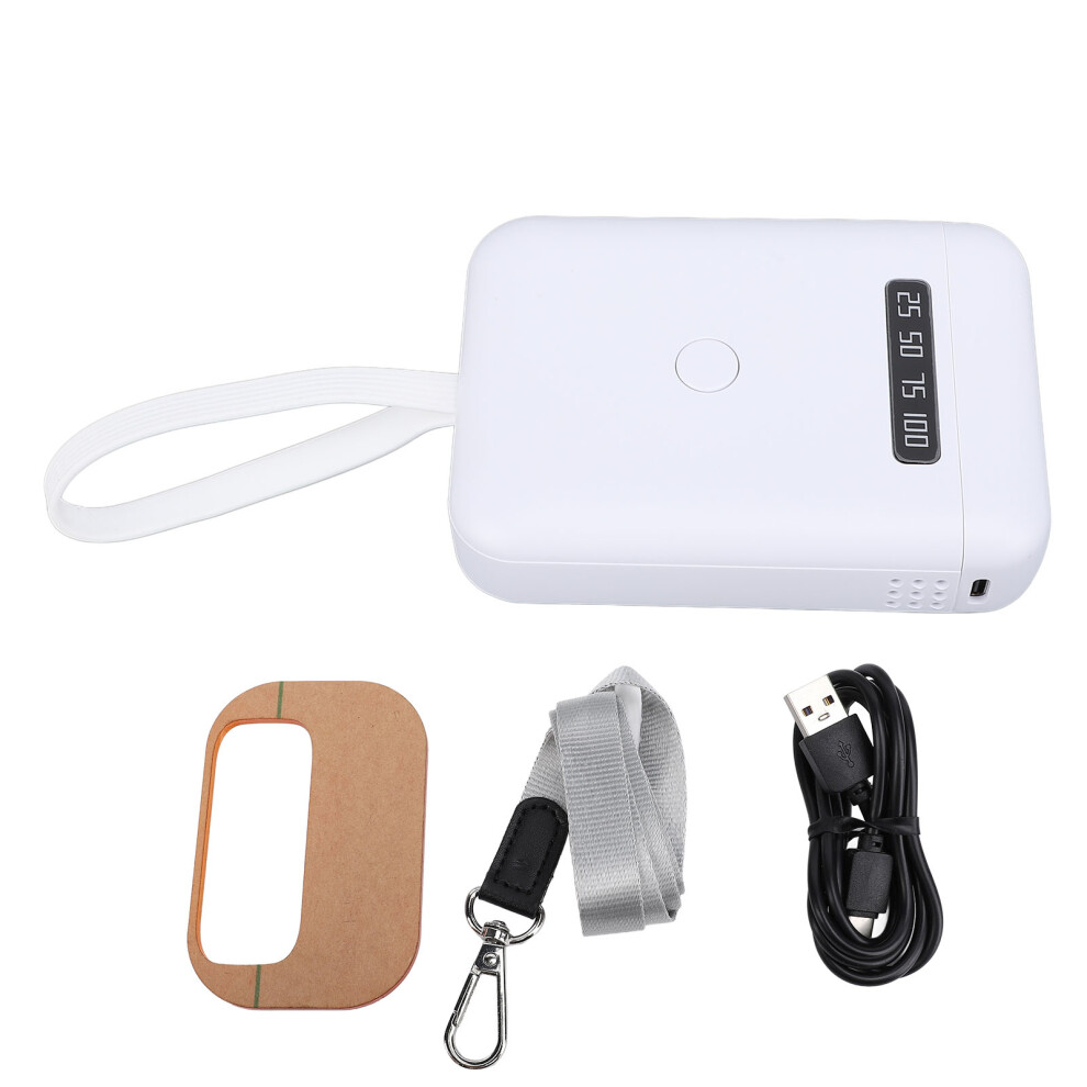 Unisex White (White) 405Nm Led Uv Hair Extension Curing Lamp 5000Mah Rechargeable Handheld