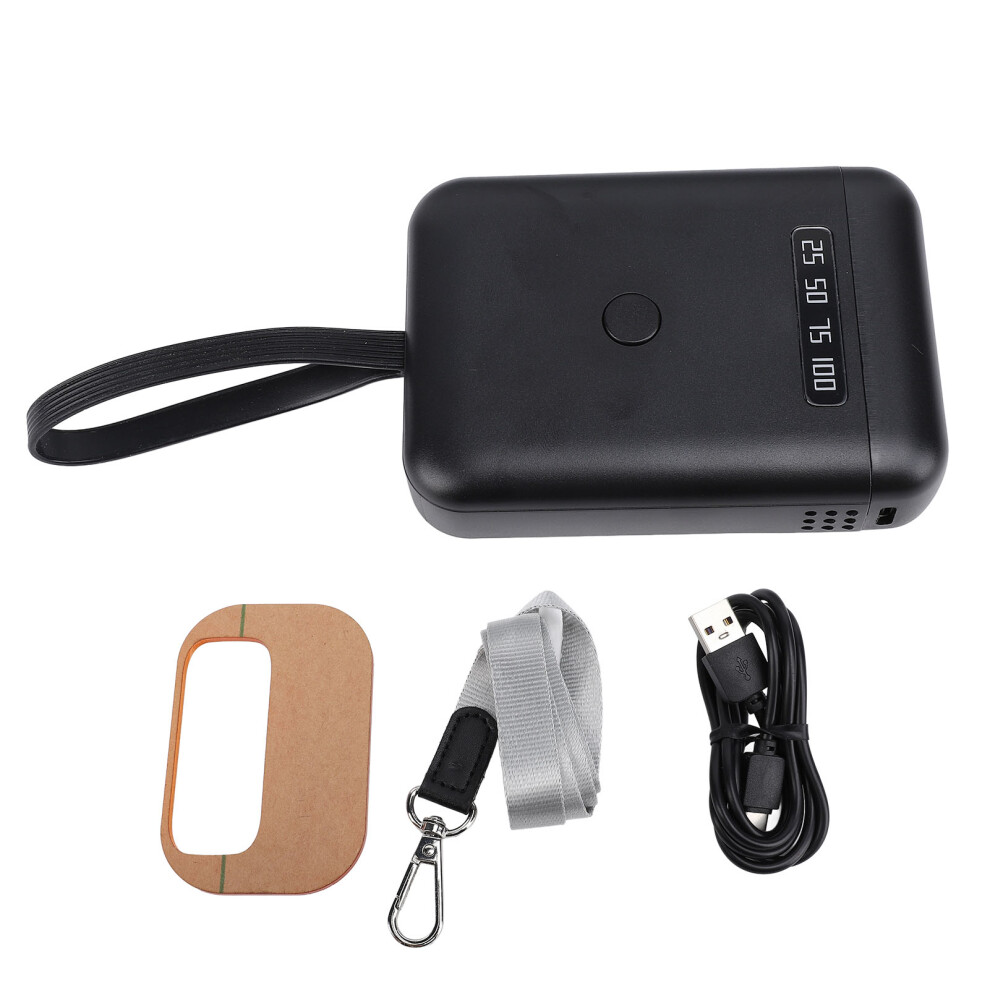 (Black) 405nm LED UV Hair Extension Curing Lamp 5000mAh Rechargeable Handheld