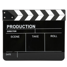 (White Stripe Black Board) 30x25CM Acrylic Clapperboard White Stripe Black