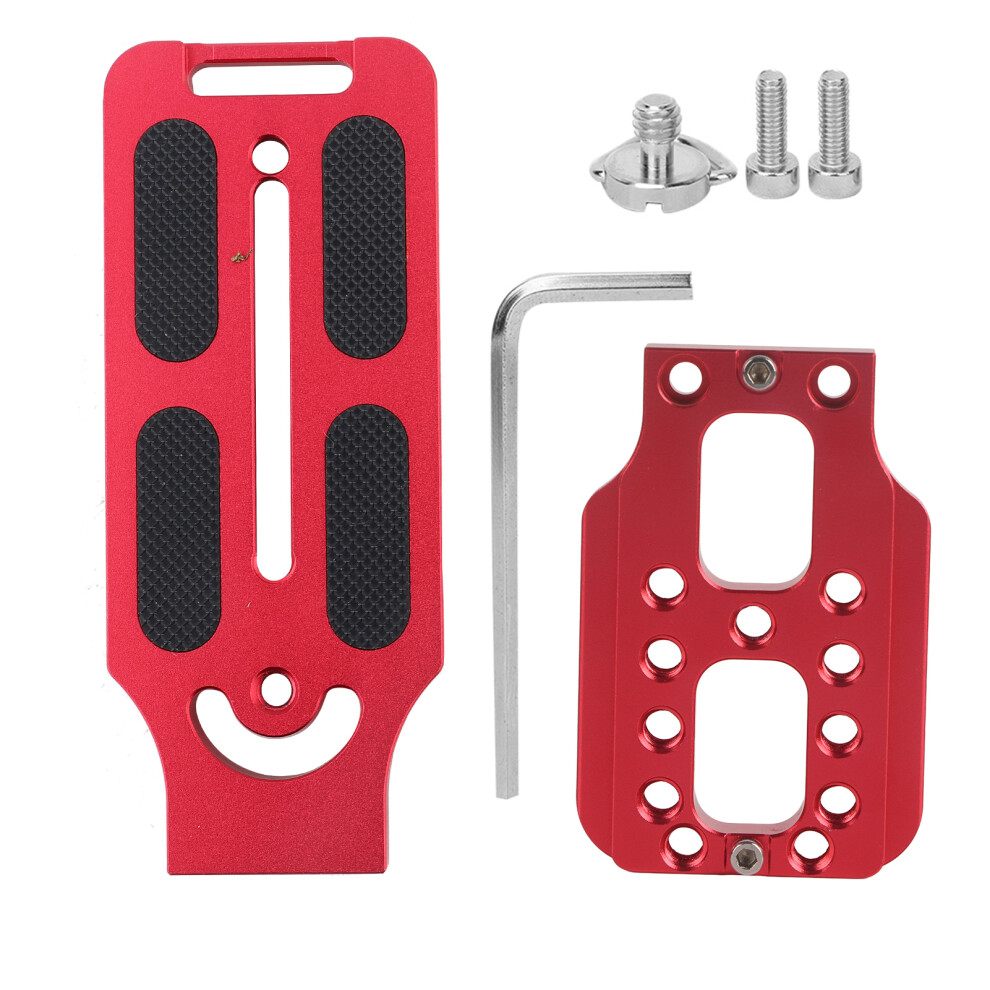 (Red) Aluminium L Shape Quick Release Plate For Slr Camera (Red) Red 643505150988