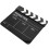 (White Stripe Black Board) 30x25CM Acrylic Clapperboard White Stripe Black 3