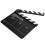 (White Stripe Black Board) 30x25CM Acrylic Clapperboard White Stripe Black 5