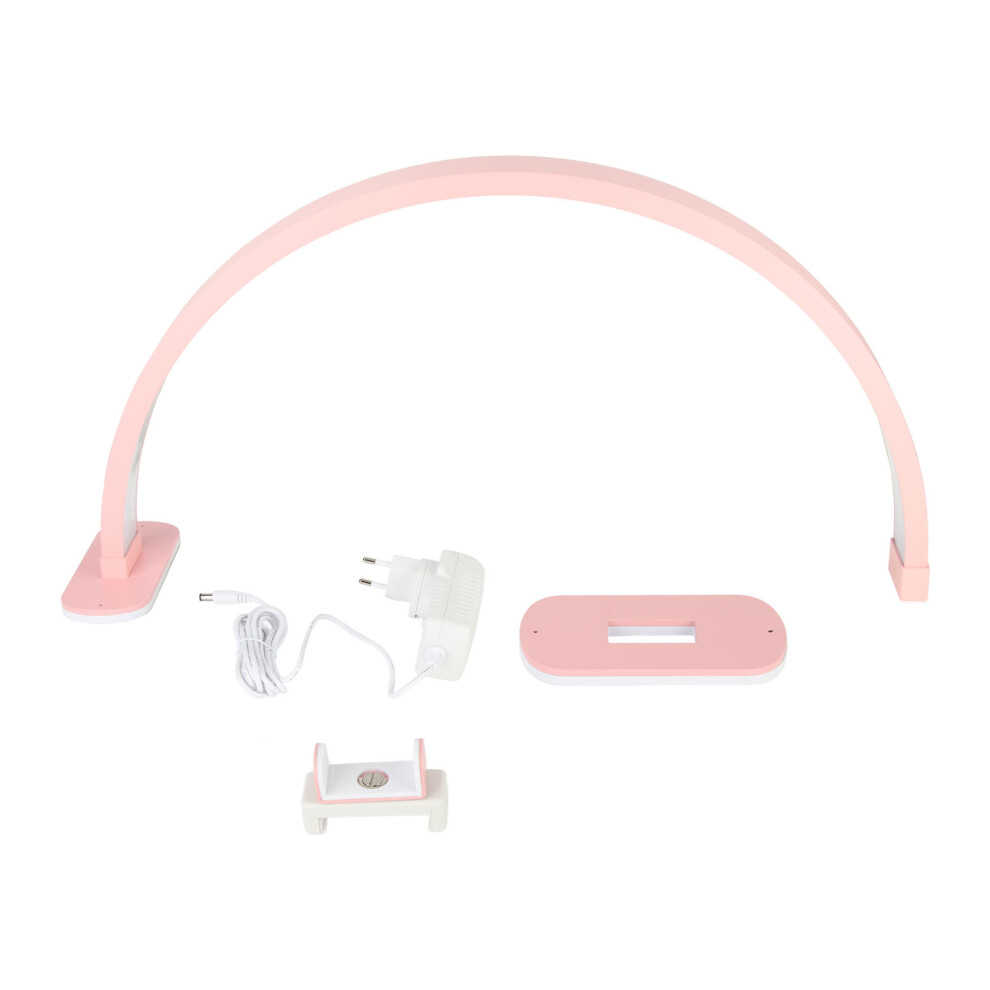 (Pink) 29.5in Half Moon Nail Lamp 40W 3200-5600K 2000LM