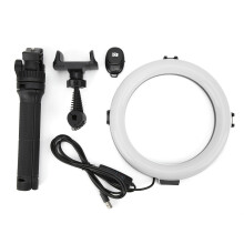 VIJIM Ring Light Tripod Set with Remote Dimmable Phone Clip