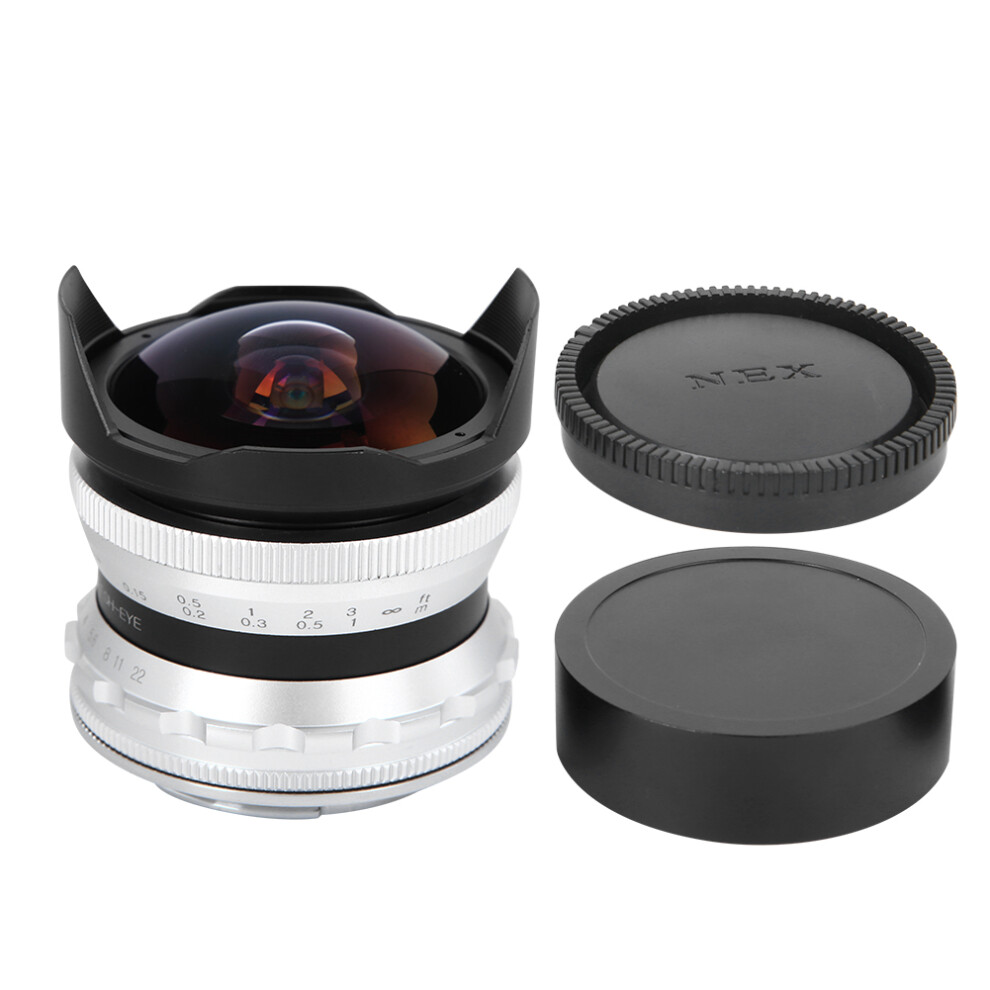 (Silver) 7.5Mm F2.8 Fisheye Lens Brass Mount M4/3 For Olympus E M5 M10 Silver 643505033144