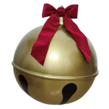(45cm / 17.7in) Inflatable Christmas Ball Bell Ornament 60cm Red Bowknot PVC