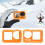 (orange) Portable Frame Protective Silicone Shell with Lens Case for DJI Osmo 5