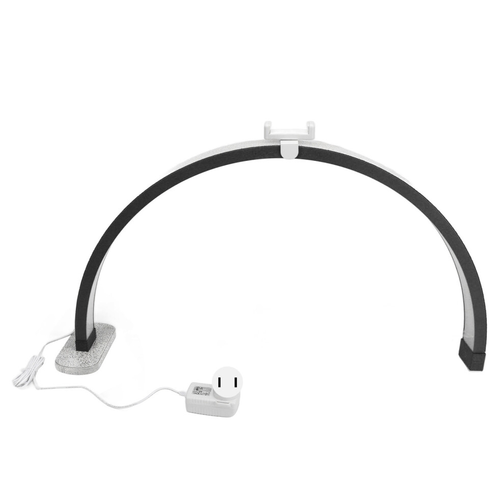 (Black) 29.5" LED Half Moon Nail Lamp 40W 3200-5600K Touch Fill Light