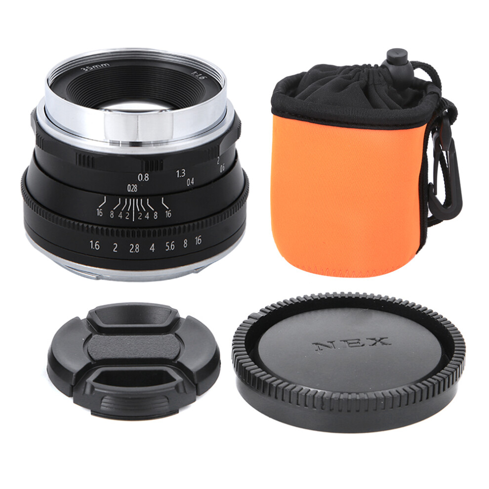 (Black) 35Mm F1.6 Lens E/Nex Mount For Sony A5000-A7rii Black 643505033175
