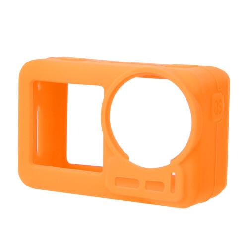 (orange) Portable Frame Protective Silicone Shell with Lens Case for DJI Osmo 2