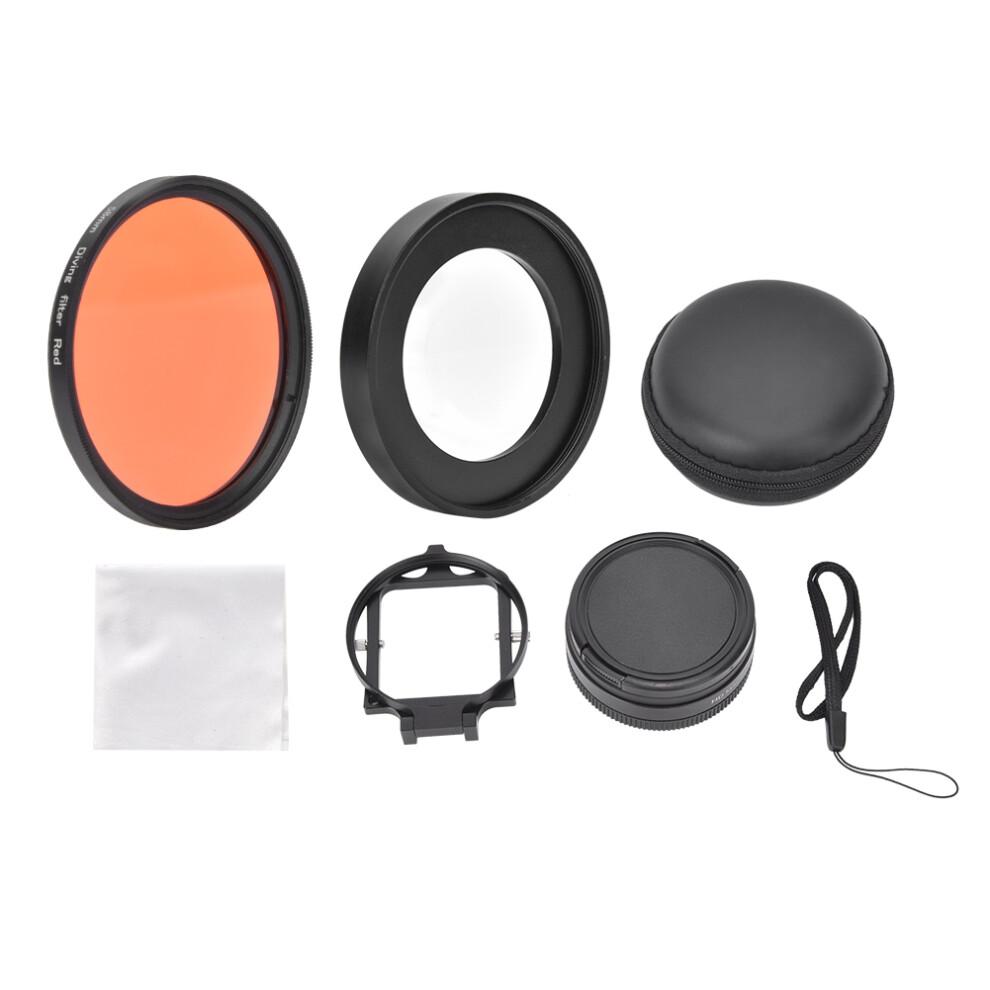 Junestar Optical Glass 58Mm Filter 16X Macro Lens For Gopro5 Red 643505034141