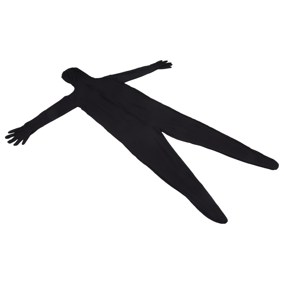 (170Cm) Chromakey Bodysuit Full Body Stretch Fabric 170Cm Black 643505007336