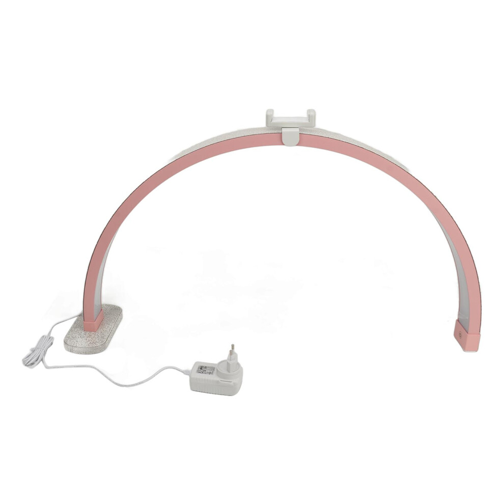 (Pink) Half Moon Nail Lamp 27in 40W 2000LM 3200K-5600K Adjustable
