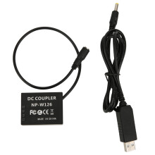 USB NP W126 Dummy Battery Adapter for Fuji X-T1/X-T2/X-T3/X-T10/X-T20