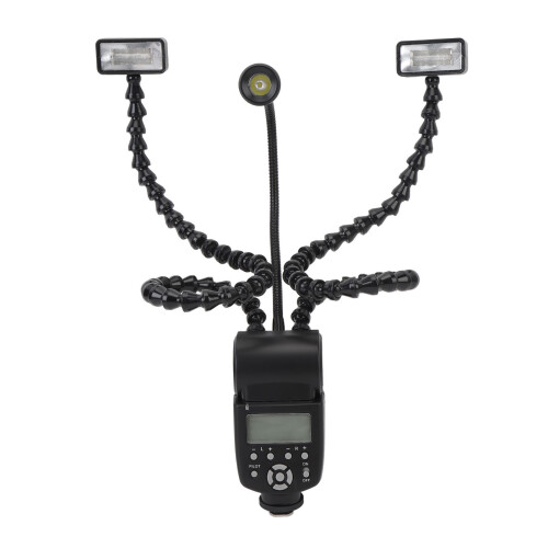 K-808 Camera Macro Flash Light 3 Head Portable